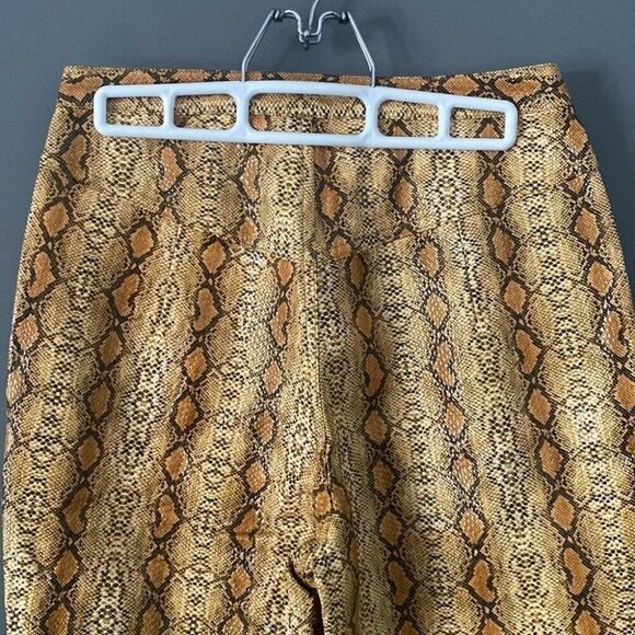Free People Cowgirl Core Faux Leather Pants Snakeskin Zip Details Western - Picture 14 of 14